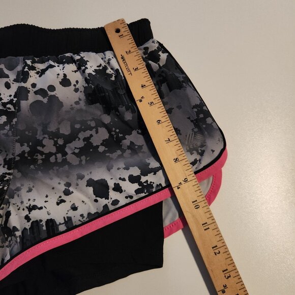 RBX X-Dri Shorts Running Black Gray Splatter Spandex Lined Active Womens Small - Picture 10 of 10